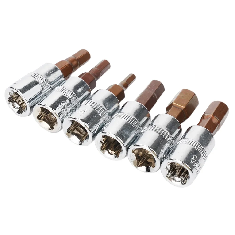 Ratchet Wrench Socket Adapter Chave de Fenda Bit Grupo Hex Screw Driver Bits Ferramentas H3-h8 Ferramenta de Mão Hexágono Pcs