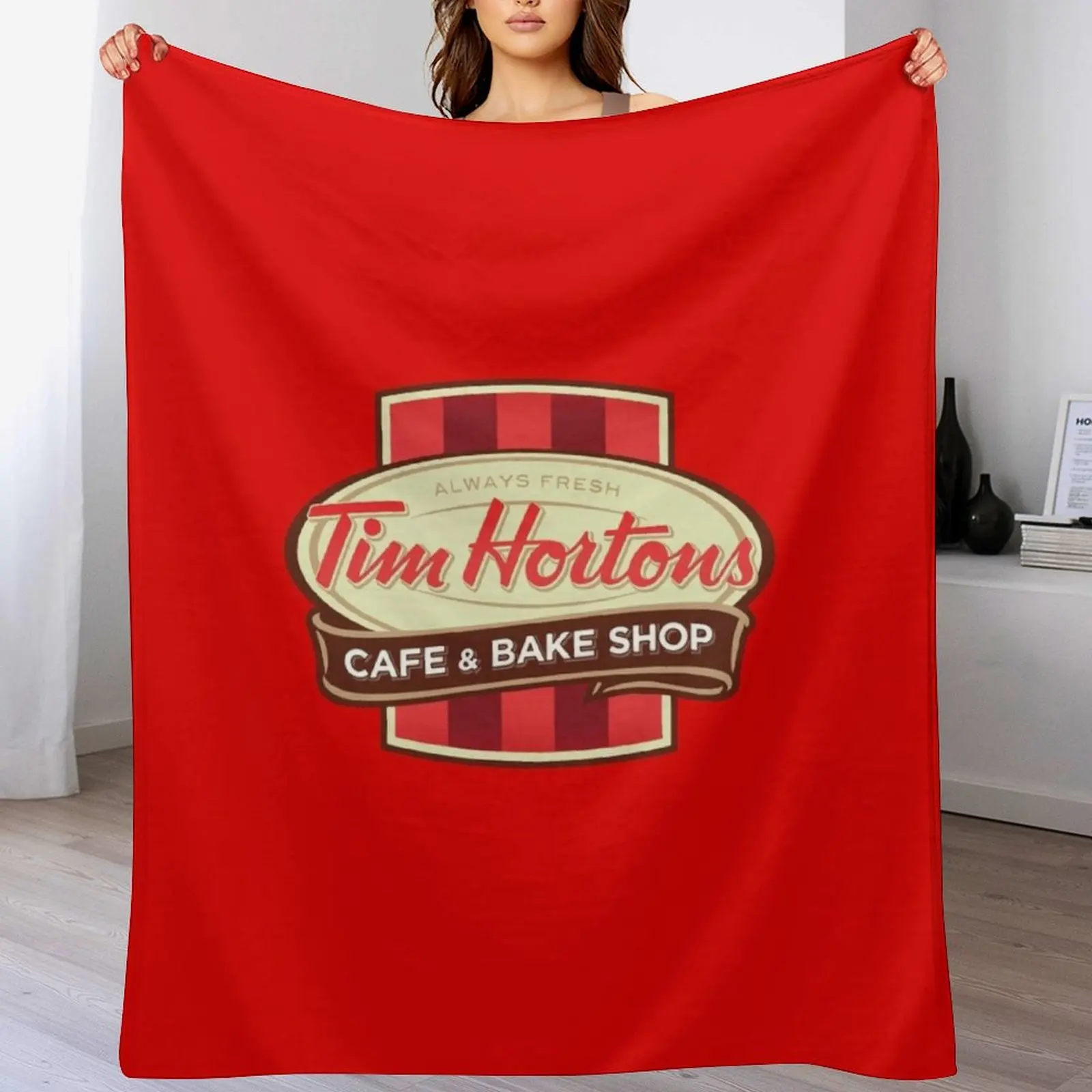 Tim Hortons Canadian Coffee Chain design Throw Blanket Retros Fashion Sofas Blankets