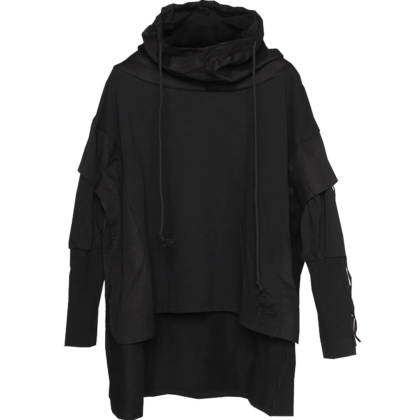 Dark Series Fall Korean Trend Dark Series Ro Hoodie Cloak Personalized Cut Sweater Men Cloak Coat