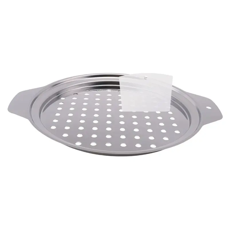 A98E-Stainless Steel Spaetzle Maker Lid With Scraper Traditional German Egg Noodle Maker Pan Pot Spaghetti Strainer
