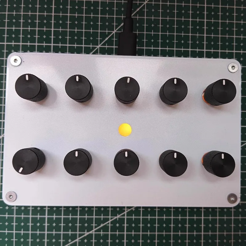 10-Knob MIDI Controller with Custom CC Mapping USB-C DAW Control for Music Production