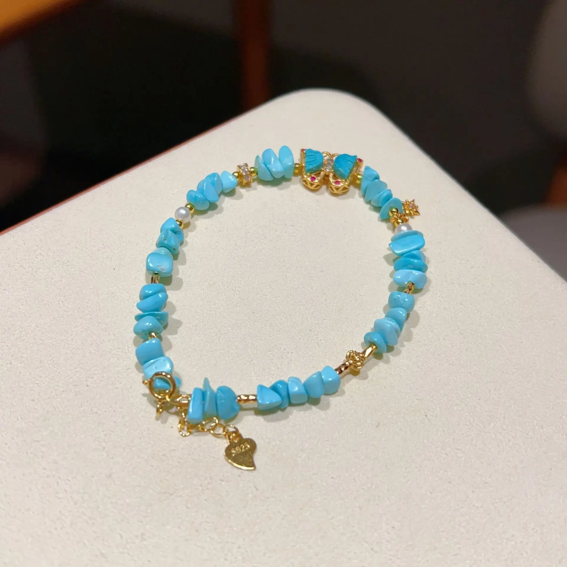 pulsera-de-turquesa-mineral-natural-con-fragmentos-de-mariposa-dorada-chapada-en-plata-s925-accesorios-de-joyeria-de-moda