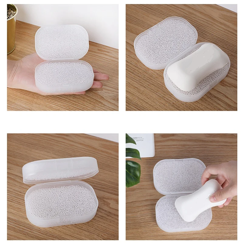 Storage Box Plastic Soap Container Home Organizer Box Sealing Waterproof Travel Soap Box With Lid Drain Bathroom Accessories
