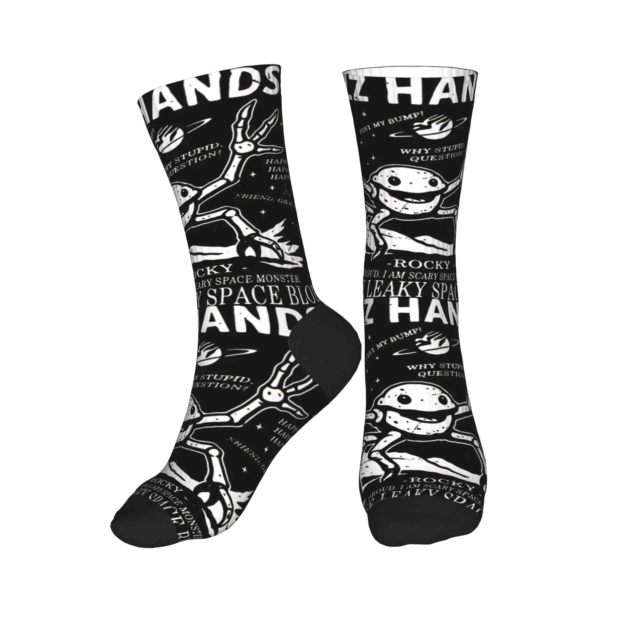 Project Hail Mary Jazz Hands Socks Gothic Stockings Couple High Quality Running Sports Socks Autumn Pattern Anti Bacterial Socks