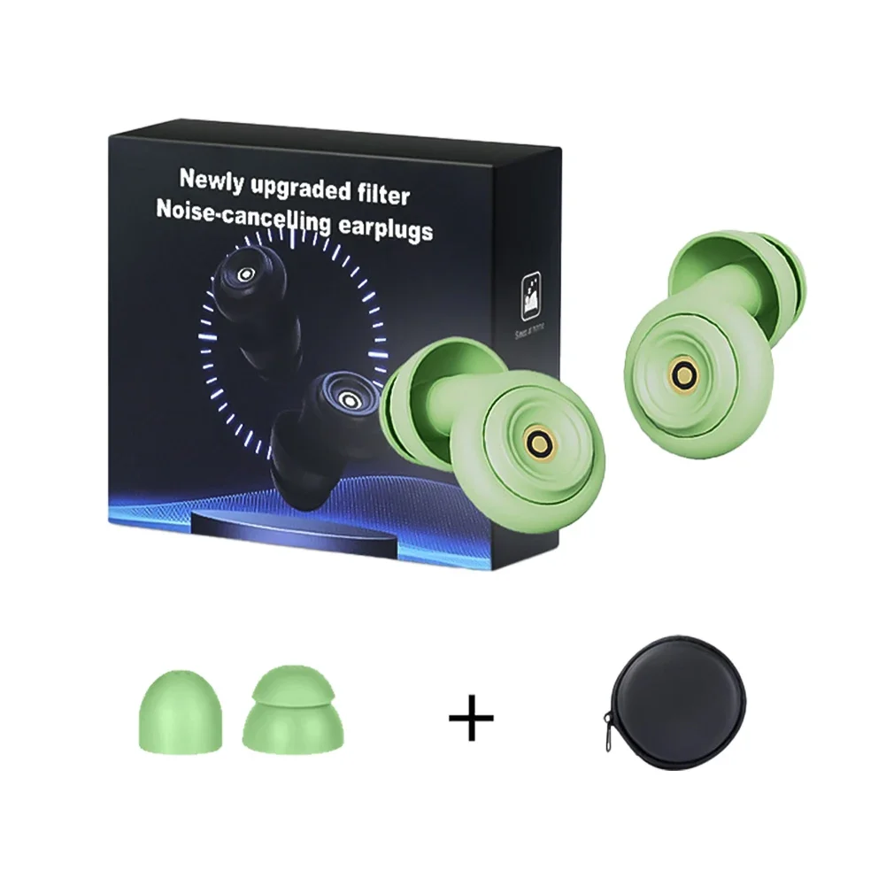 1 مجموعة 50dB إلغاء الضوضاء سدادات النوم قابلة لإعادة الاستخدام مريحة للنوم الحفلات دراسة العمل المحمولة هدية عيد ميلاد السباحة