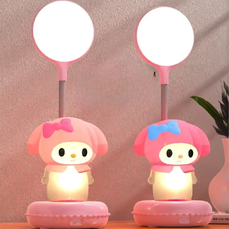 Lampada da Tavolo LED Ricaricabile USB a Forma di Bambola Cartoon Kuromi My Melody, Luce Notturna per Bambini, Sanrio Blind Box