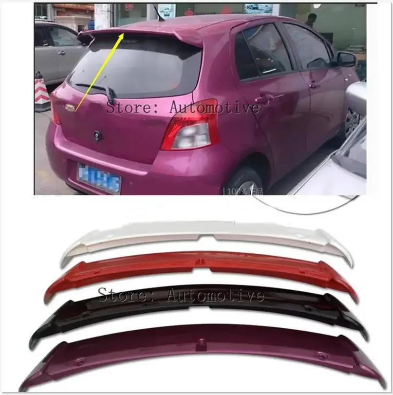 

High Quality ABS lacquer that bake Rear Wing Spoiler, Trunk Boot Spoiler For Toyota Yaris L 2008 2009 2010 2011 2012 2013