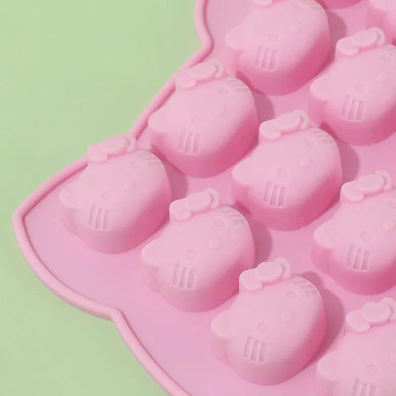 16pcs Sanrio Hello Kitty Silicone Cake Mould Chocolate Mould Dessert Decoration Baking Gadgets Sweety Baking Tools Decorating