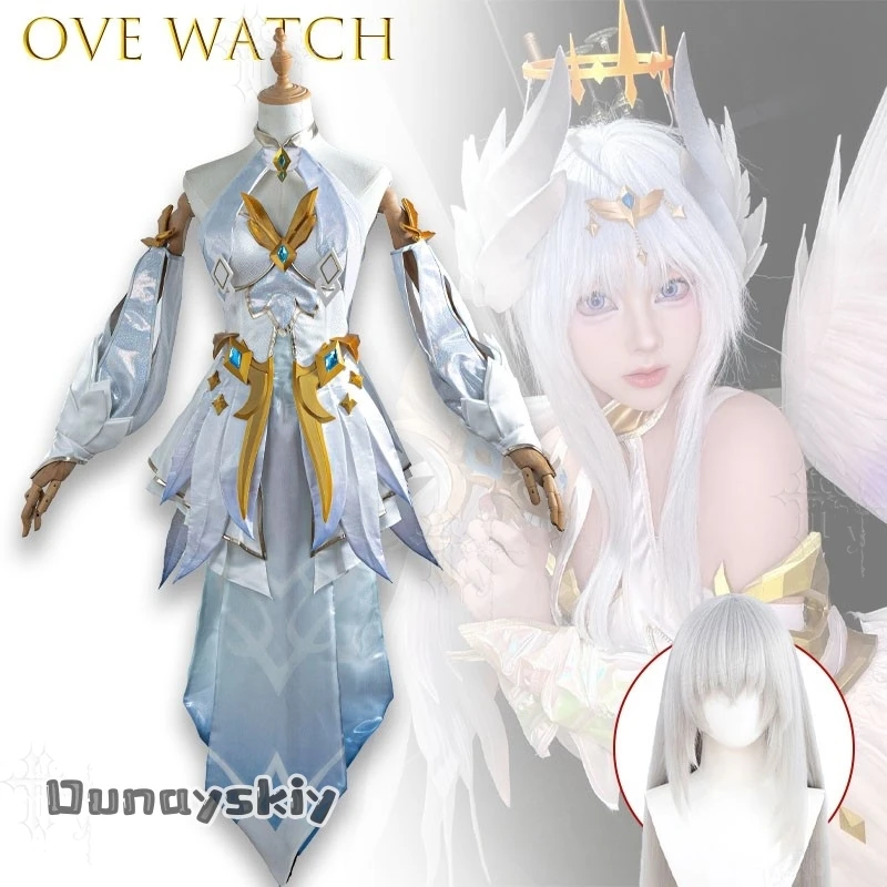 901​​Ove watch Mercy Mythic Skin Cosplay Costume Female Full Set Game Comic Con Anime Role Stage Performance Outfit Halloween​ - view 2