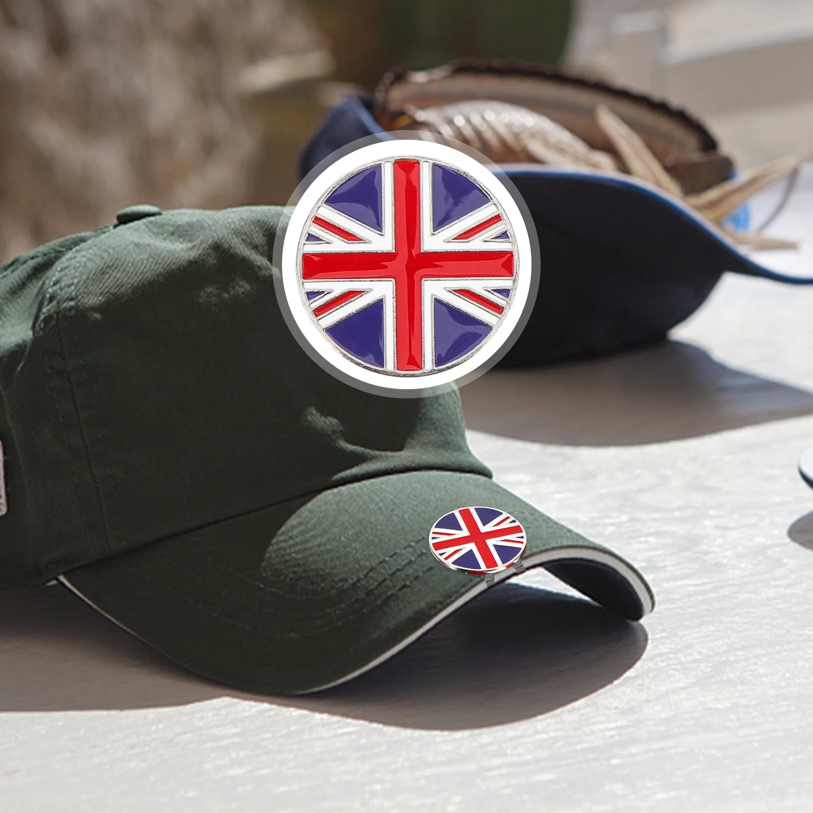 

4pcs Golf Ball Marker Hat Clip Metal Accessories Detachable Brim Crown Green Bowls Stickers Golfs Training Supply
