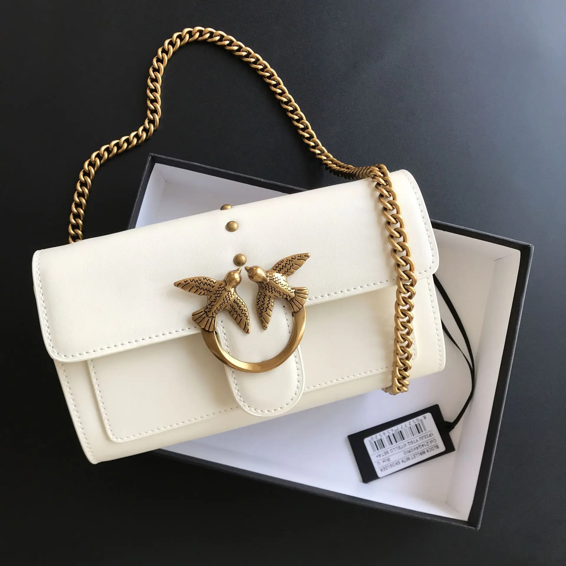 

Сумка-кроссбоди из натуральной овечьей кожи для женщин, мини-клатч с цепочкой на плечо, кошелек-клатч с отстегивающейся цепочкой