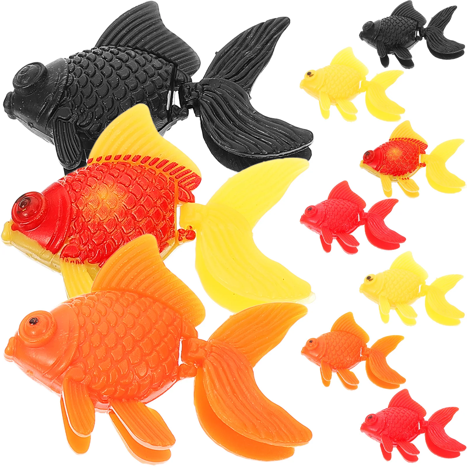 

10Pcs Realistic Simulation Floating Goldfish Aquarium Ornament Artificial Fish Tank Decor Decorative Fish Figure