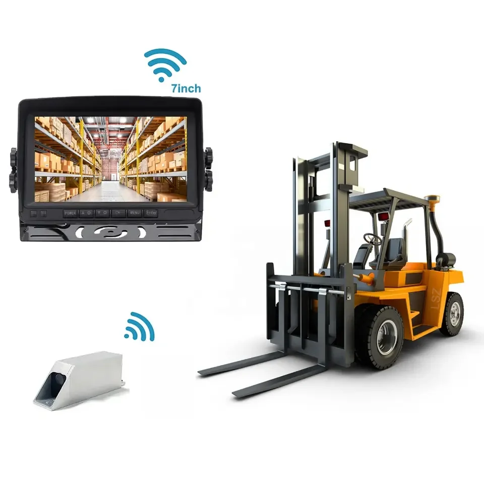 

7 Inch Vehicle Forklift 1080P Waterproof Wireless Security Camera Monitor Kits