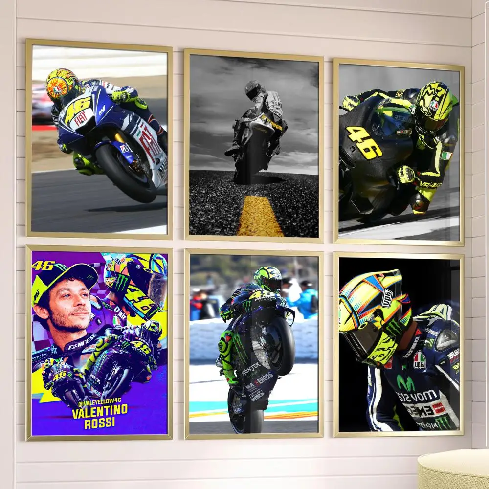 Pôster V-Valentino Gp R-Rossi 46, capa de álbum de música para quarto, pintura em tela, arte, decoração de parede, presente