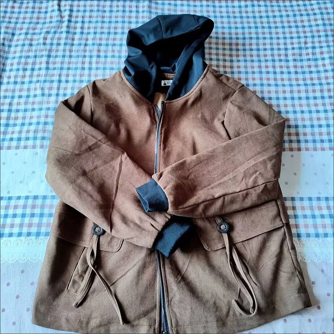 

Spring Autumn Female Hooded Trench Coat Korean Women Large Size 4XL Windbreaker Jacket Ladies Fashion Long Sleeved Outwear