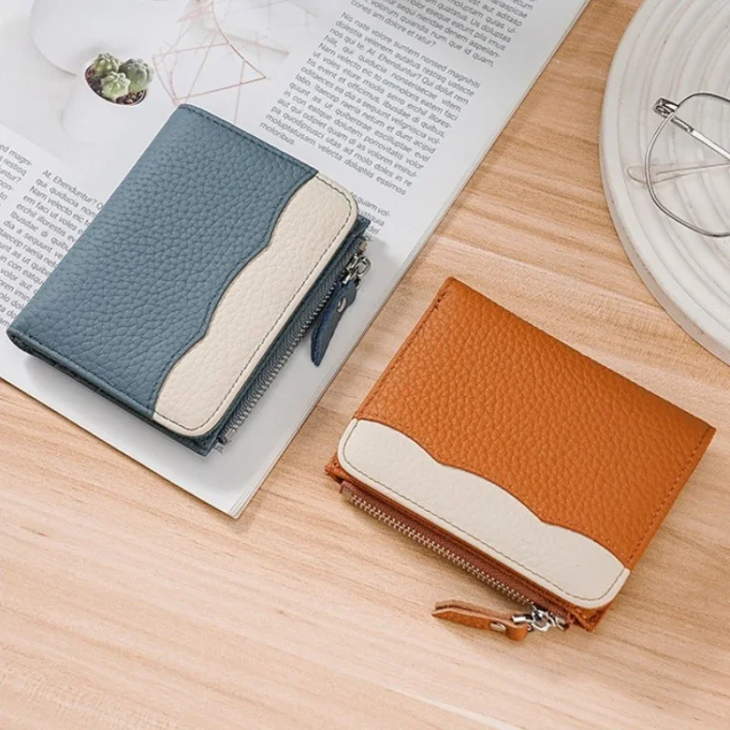 Wallet for Women Small Bifold RFID Blocking Purse Cute Genuine Leather Pocket Wallets for Women Girls Ladies Mini Short Purses