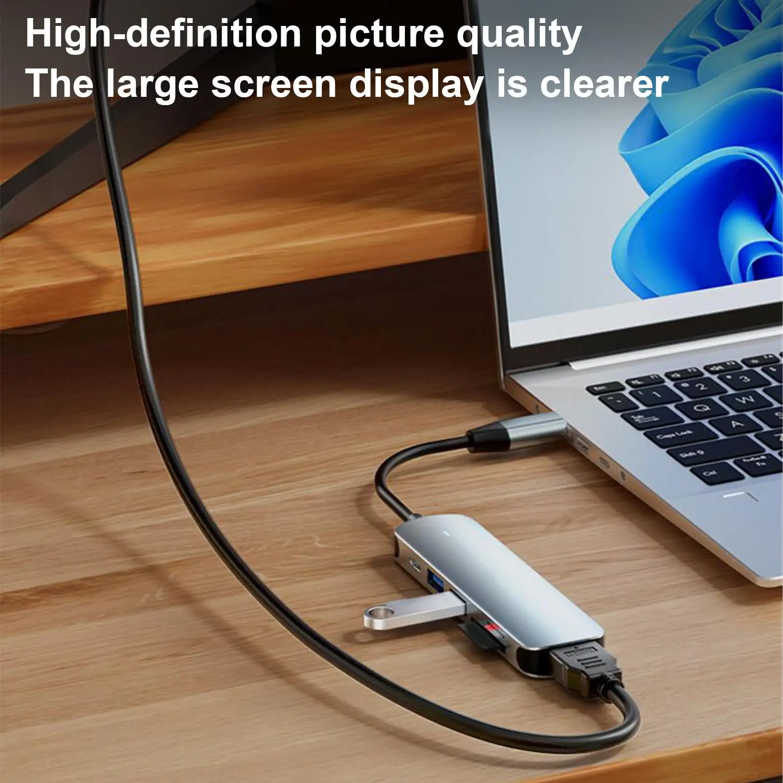 

Портативный разветвитель USB C-концентратор Портативный разветвитель USB C Портативный адаптер передачи данных 6-в-1 для деловых встреч Содержание домашнего офиса