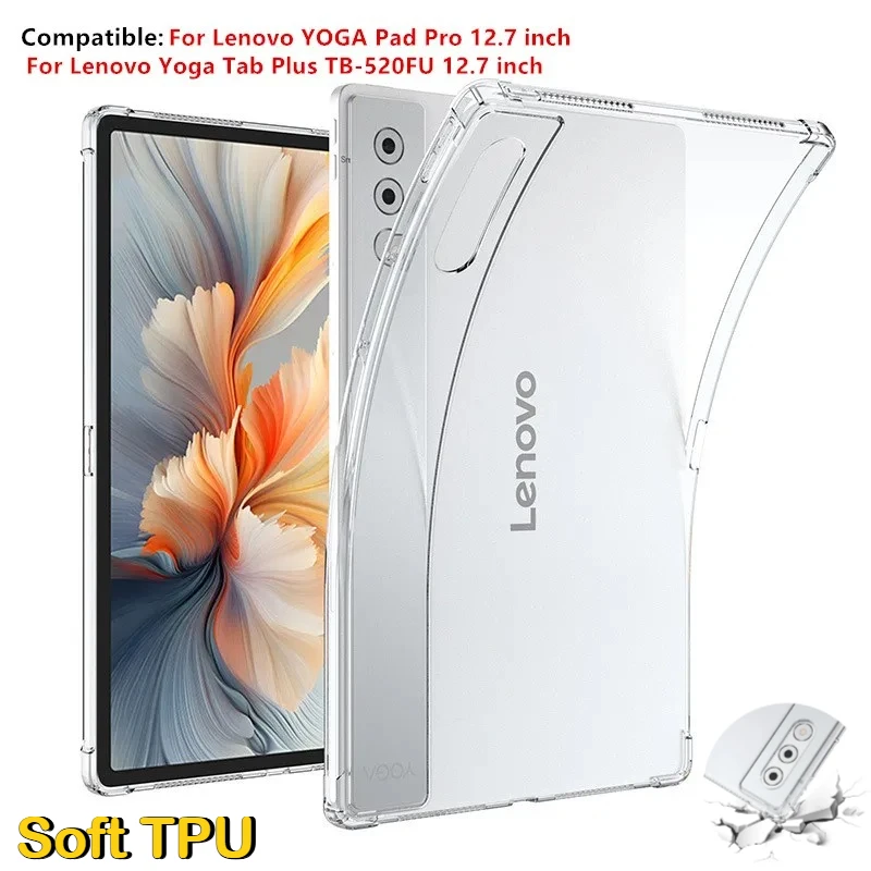 

2026 NEW Soft TPU Silicone Case for Lenovo YOGA Pad Pro 12.7 Idea Tab Plus 12.1 Xiaoxin 11 2025 TB-520FU Airbag Shockproof Cover