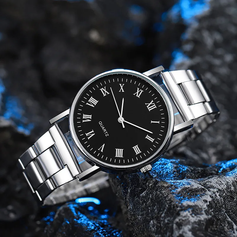 Steel Band Men's Quartz Watch Perfect Gift For Students Male Fashion Enthusiasts Daily Wear Luxury Male Business Wristwatch