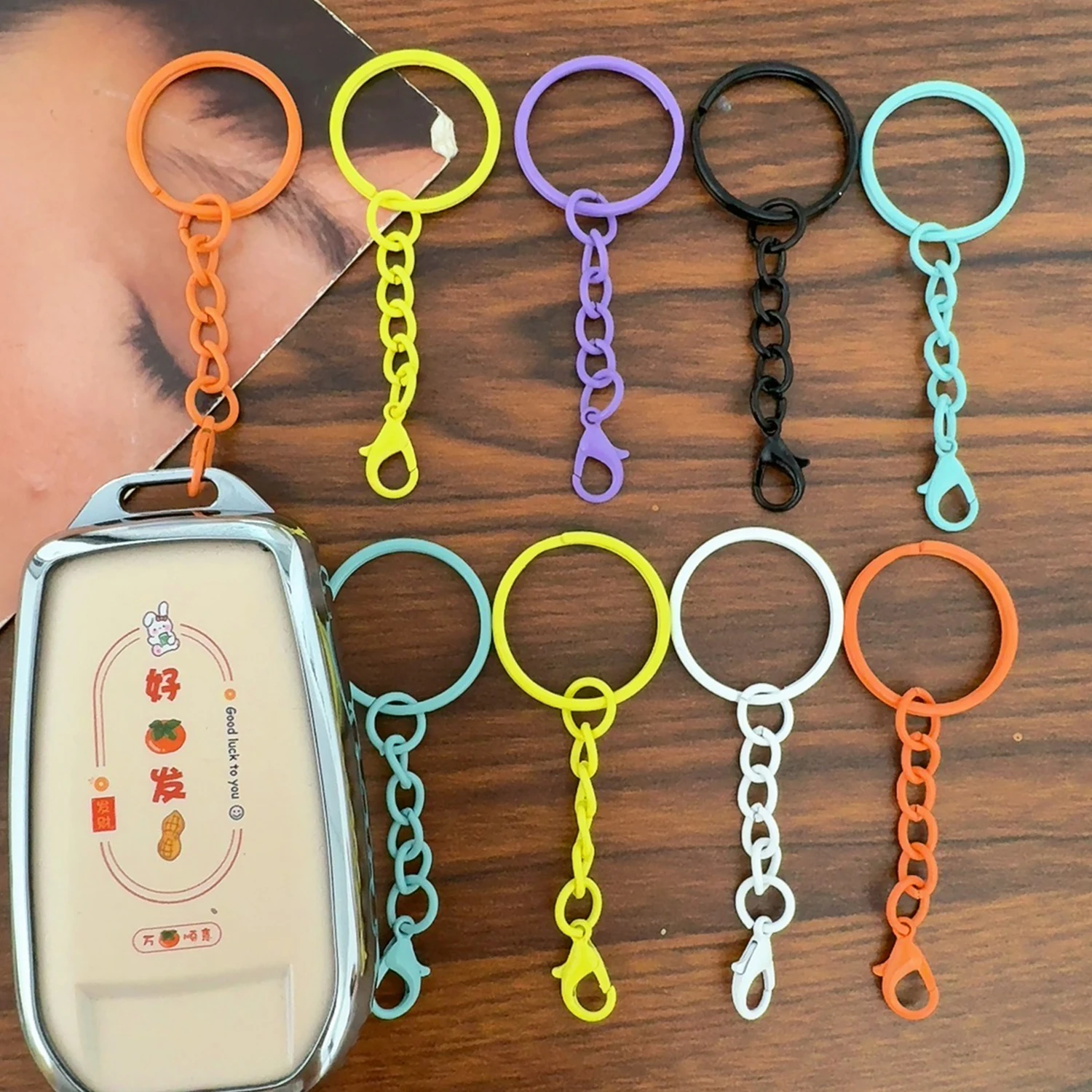 Obrázek 6: 10/100PCS 25mm pestrý humr spona klíčenka DIY šperků crafting vytváření brašna okouzluje keyrings konektor háčků držák spona