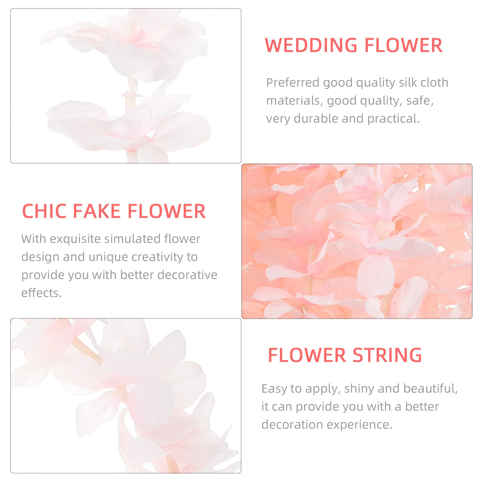

10 Pcs Artificial chid String Hanging Decorative Flowers Unique Design Wedding Party Accessories Shiny Beautiful