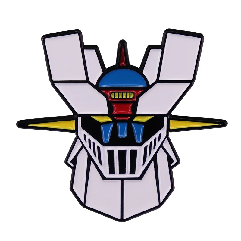 Japan Hot Anime Mazinger Z Enamel Pin Brooch Badge DevilZ Souvenir Men Armor Universal Jewelry Backpack Decoration