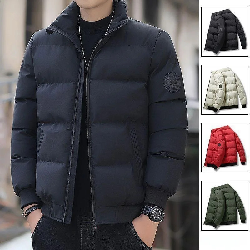 

Мужская зимняя верхняя одежда из хлопка Thiened down, повседневная молодежная модная универсальная теплая верхняя одежда Busin Casual Sle Stand C...