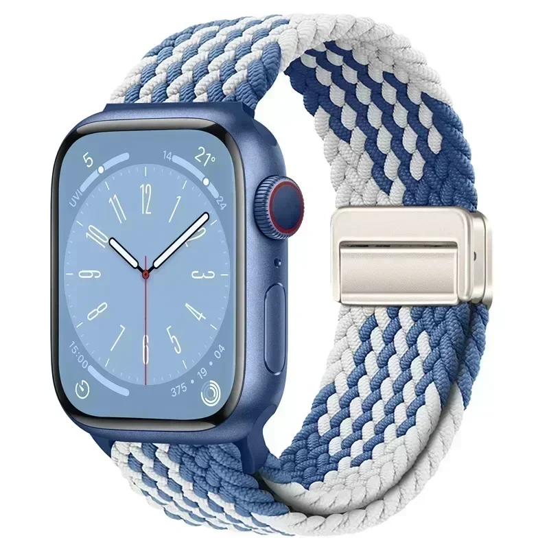 Magnetic Braided Strap For Apple Band 38mm 40mm 41mm 42mm 44mm 45mm 46mm 49mm Bracelet for iWatch SE 5 6 7 8 9 10 11 Ultra 2 3