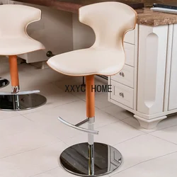 Taburetes de mostrador ergonómicos para cocina, Silla de Bar giratoria alta para el hogar nórdico, Silla de lujo Retro, muebles para el hogar