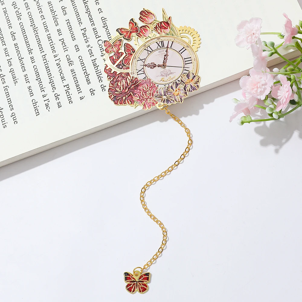 

Creative Metal Flower Butterfly Bookmarks for Birthday Gifts for People Who Like to Read Unique Learning Reading Markers