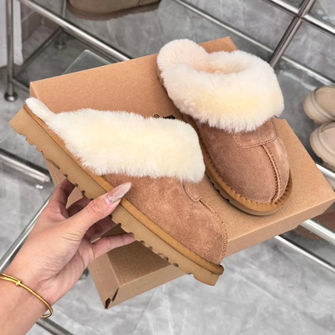 

Luxury Brand 5125 Women Plush Slippers Winter Warm Fur Shoes Outdoor Non-slip Casual Slippers Designer Shoes Brand Direct Sales