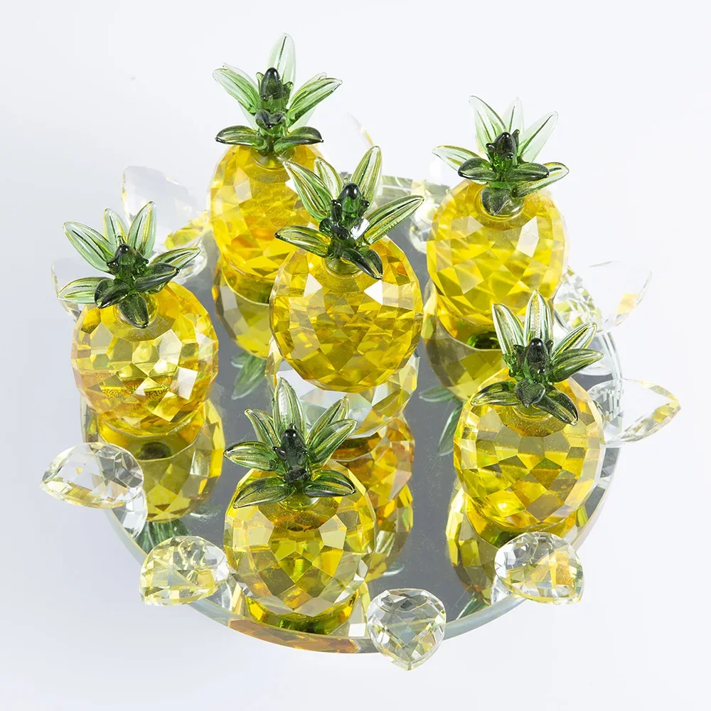 

Creative Crystal Pineapple Fruit Plate Living Room Decoration Decoration for Fruit Plate for Fruit Plate Home Decoration