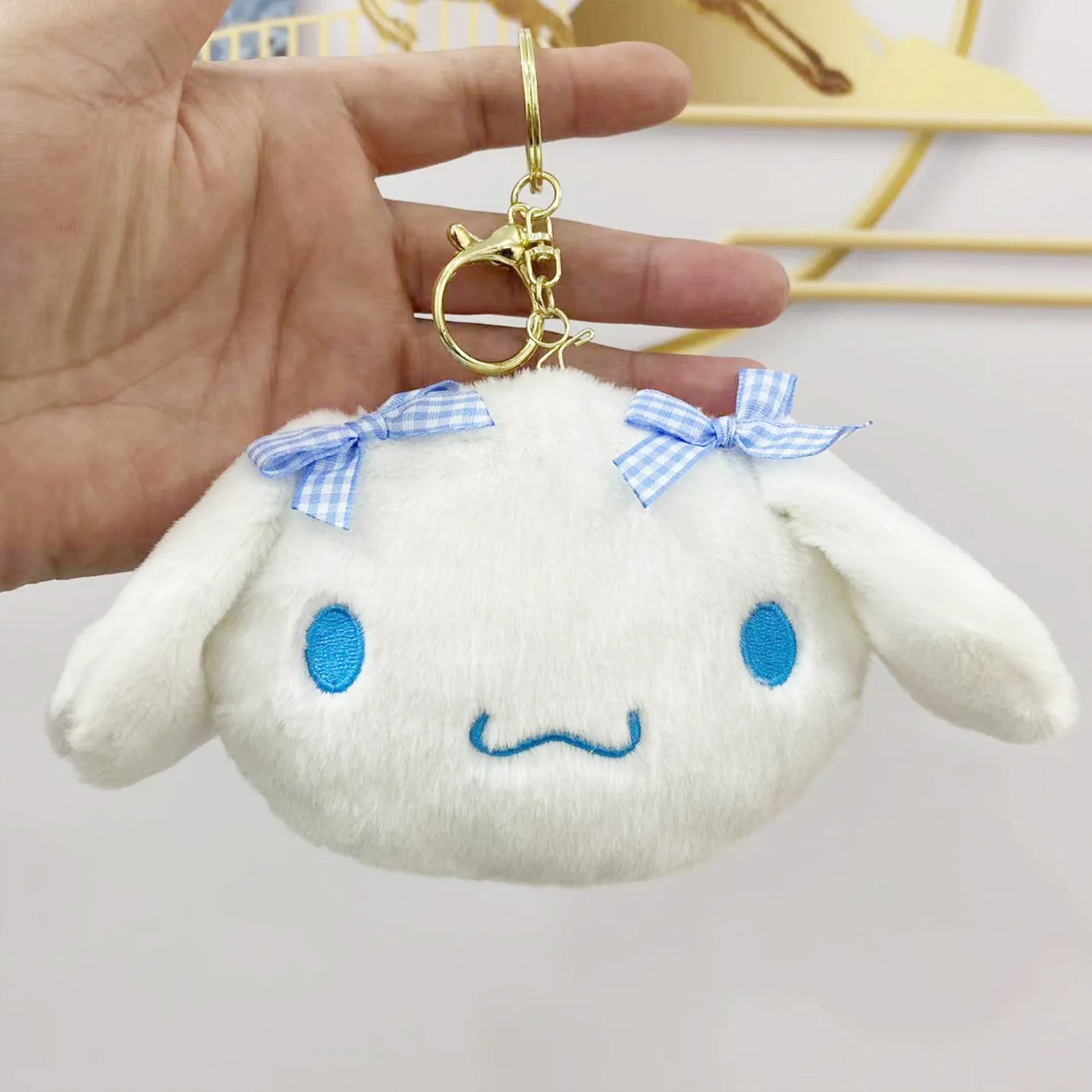 Pluszowy breloczek Sanrio, portmonetka na monety, urocza zawieszka Kulomie, mini pluszak, zabawka pluszowa.