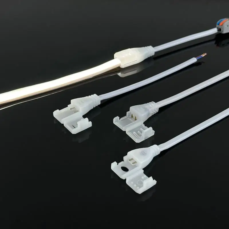 5PCS 2PIN Cable Use For Size 4MM X 10MM AC 220V LED Strip/COB Strip Light Solder-free Connection Cable For LED Strip Lights