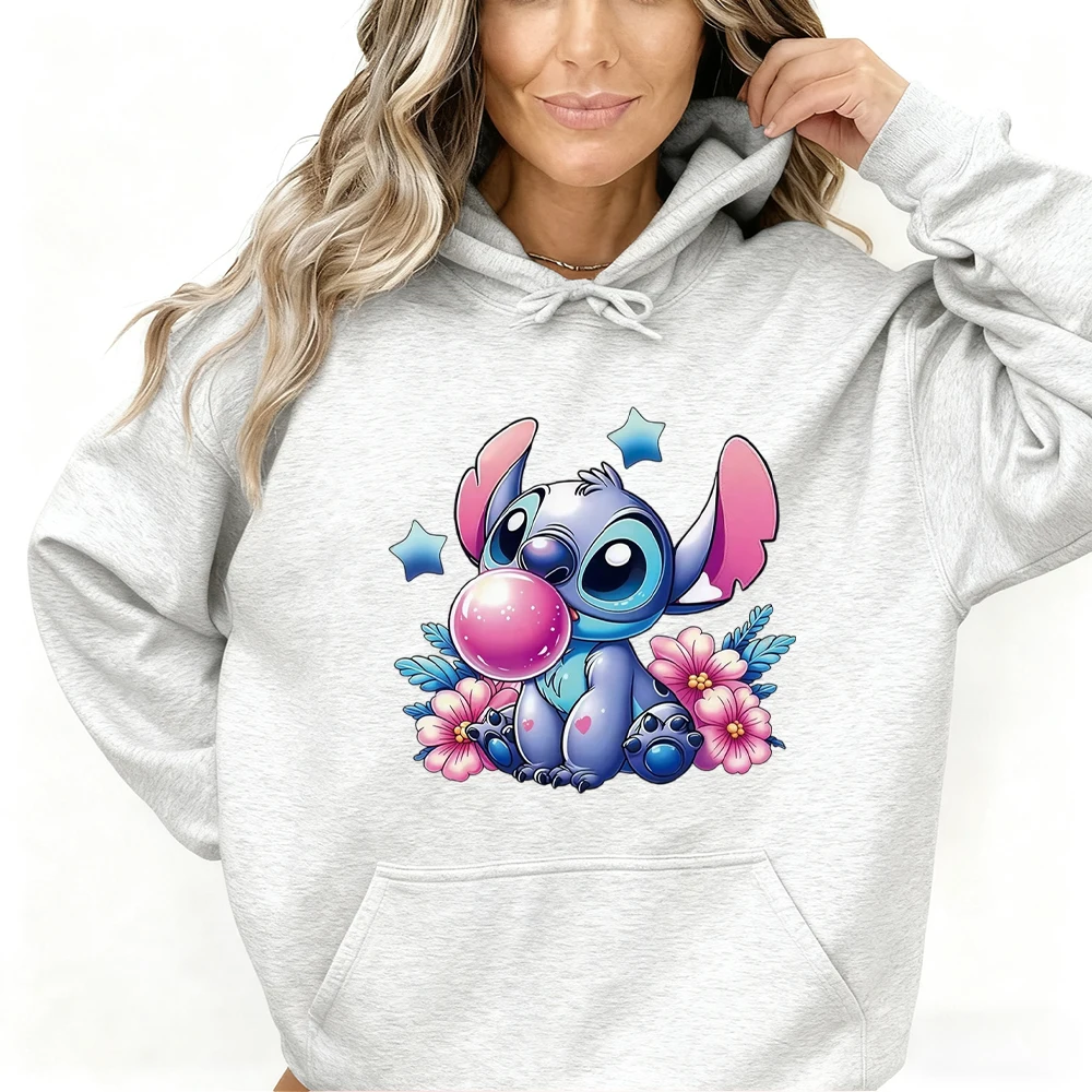 Disney Stitch Fashion Hoodie Disney Element Pattern Printing Casual Daily Comfortable Breathable Sweater