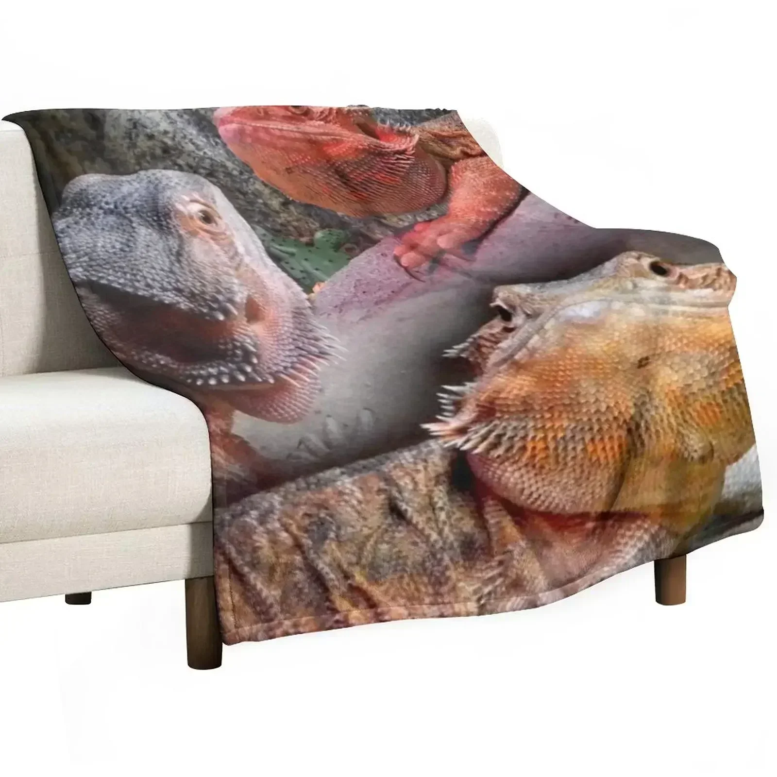 Bearded Dragon Throw Blanket Softest valentine gift ideas Warm Blankets