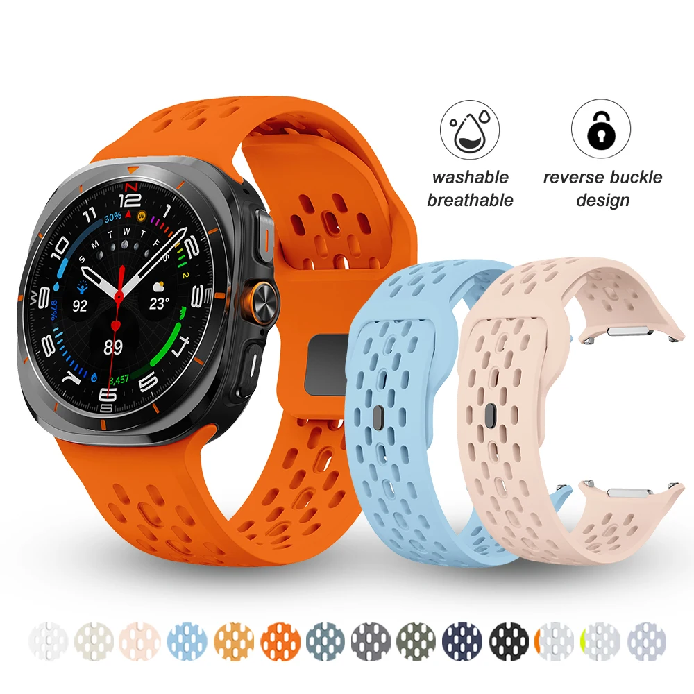 No Gap Bands for Samsung Galaxy Watch 7 Ultra band 47mm Anti Sweat Sport Strap for Galaxy Watch Ultra 47mm for Men Women