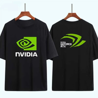 2025 NVIDIA Cotton Short-sleeved T-shirt NVIDIA RTX Inter Intel Half-sleeved Gaming Geek Clothes for Men Women Y2k Comfortable