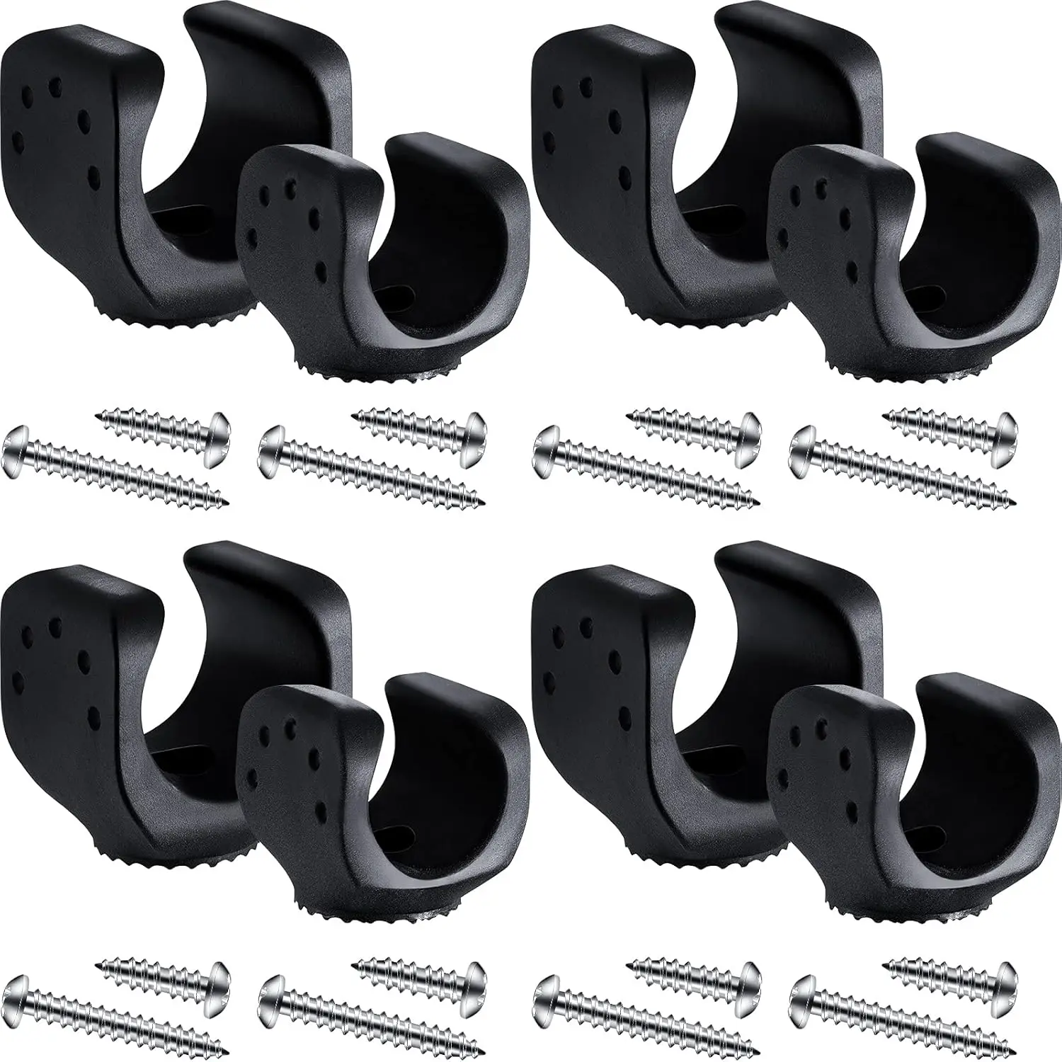 

8 Pieces Flashlight Mounting Brackets with Screws Versatile Clip Mount, , Bicycle Car Truck Accessories (4 Big, 4 Small)
