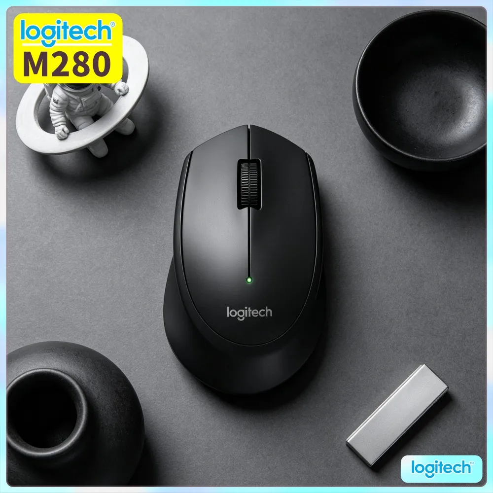 Logitech M280 Wireless Mouse 1000 DPI Accurate Sensor 18-Month Battery 10M Range For Home Office Linux Laptop