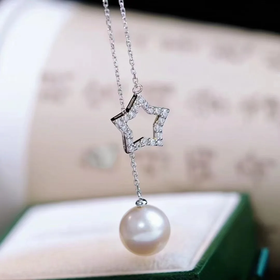 s925-sterling-silver-pearl-jewelry-diy-accessories-star-chain-setting-empty-mount-with-necklace-pendant-round-droplet-fashion