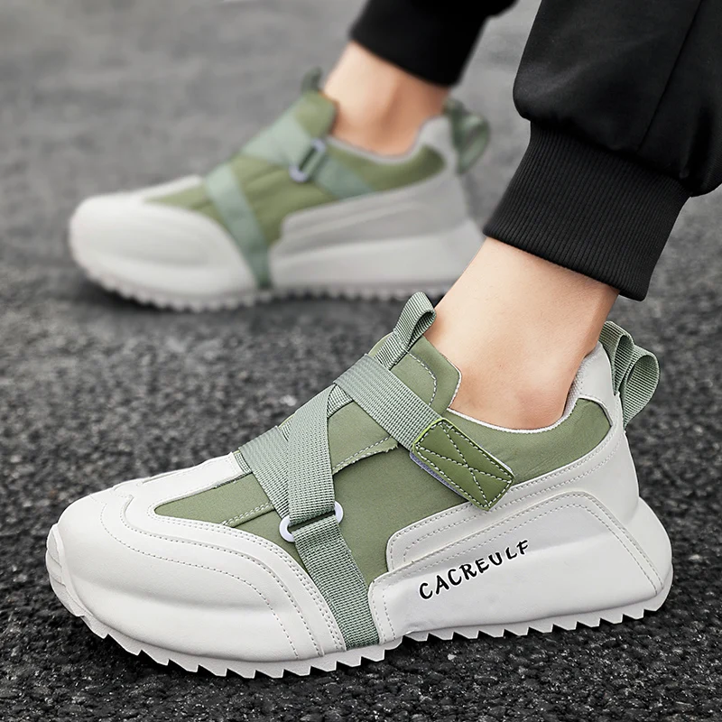 

Нишевая удобная износостойкая противоскользящая модная мужская спортивная обувь на толстой подошве с цветными блоками, увеличивающая рост