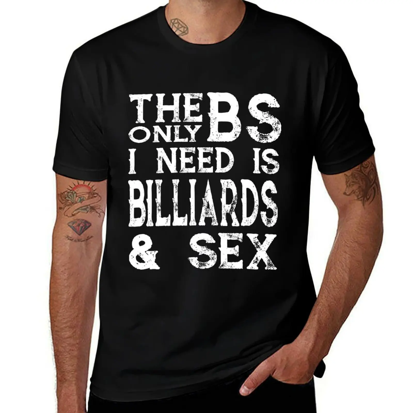 Camiseta divertida para jugadores de billar, el solo BS, necesito es billar y billar sexual