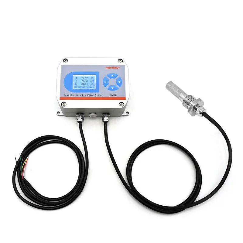 HG808 D4 SS Probe -60 to 90 Deg C Td 4 to 20mA Output RS485 Dew Point Sensor Transmitter With Display