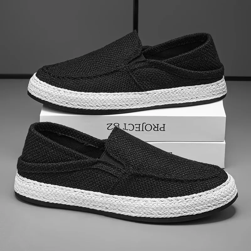 

Men Summer Canvas Shoes Breathable Comfortable Casual Shoes Outdoor Walking Sneakers Loafers for Men Vulcanized Shoes 2025