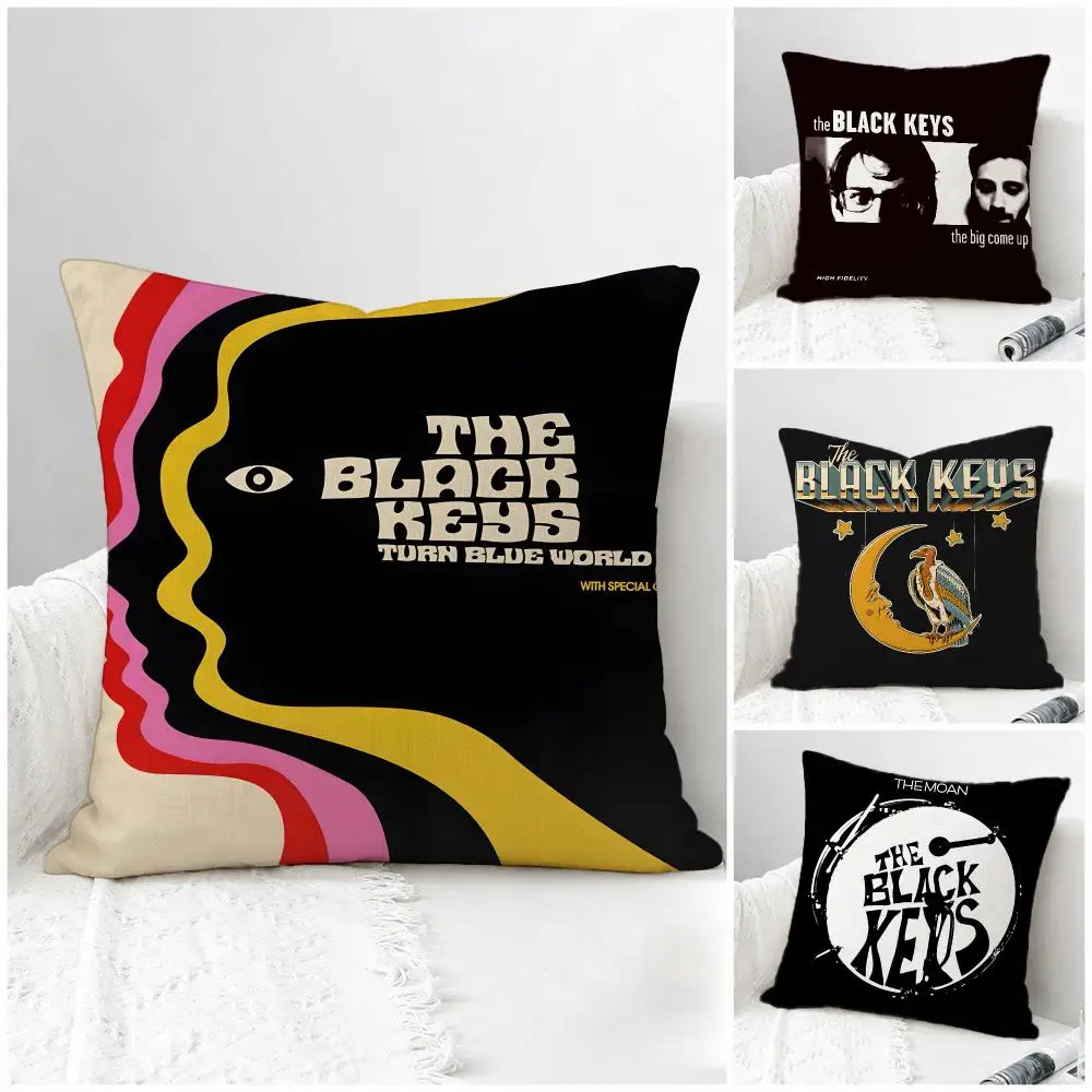 Band The Black Keys Cushion Cover Natural Linen Pillowcase Set, All-in-One Decor for Sofa, Bedroom & Chair