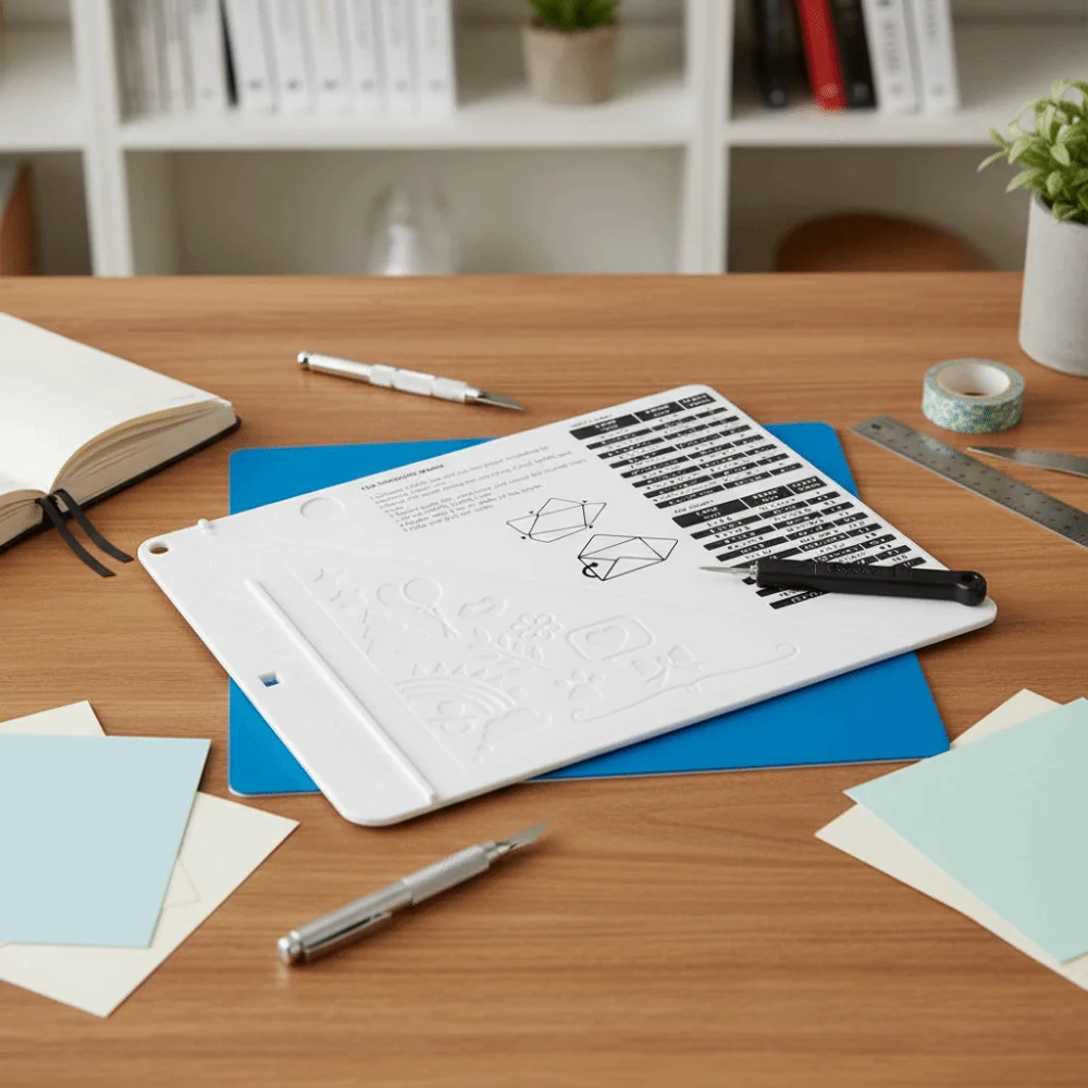 measuring-grid-paper-trimmer-scoring-board-with-paper-cutter-plastic-card-making-scoring-board-rectangular-diy
