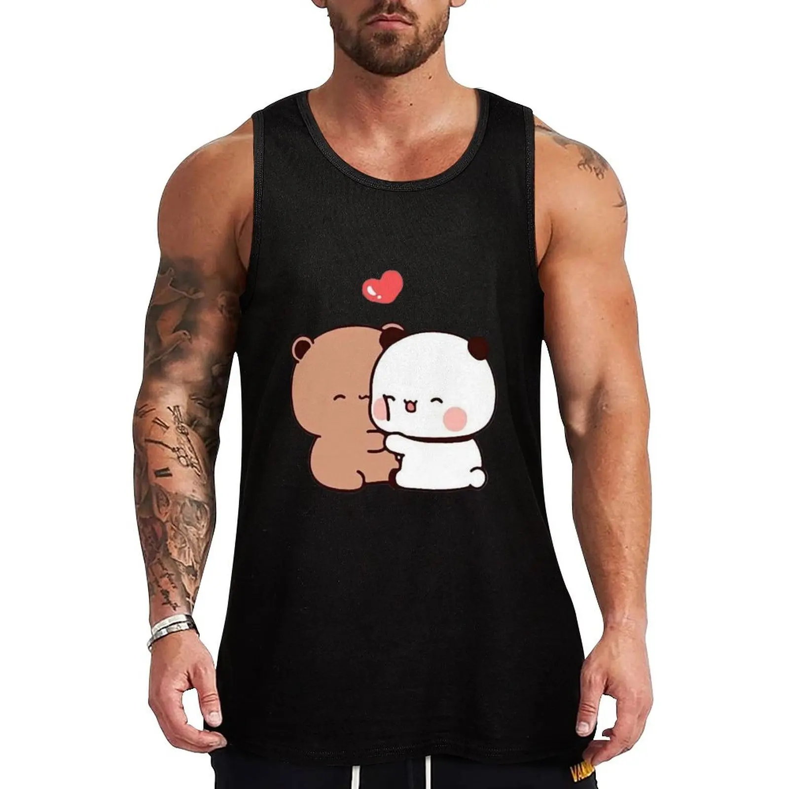 DuDu Bear and BuBu Panda special moment?? Active Tank Top Basic Tank Top for Daily Wear Comfort Soft Fabric