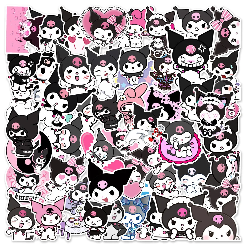 

10/30/50pcs Cute Kuromi Cartoon Stickers Kawaii My Melody Anime Sticker Notebook Suitcase Phone Kids Toy Sanrio Graffiti Decals