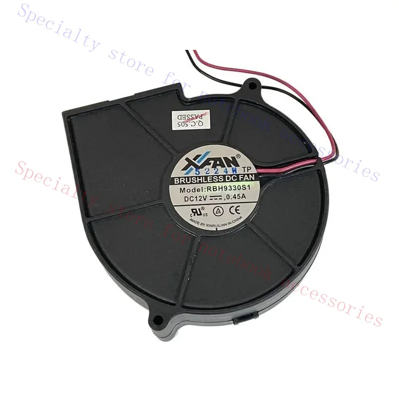 AAA+ RUILIAN RBH9330S1 12V 0.45A Blower 9330 Cooling Fan Diagonal 9.7CM